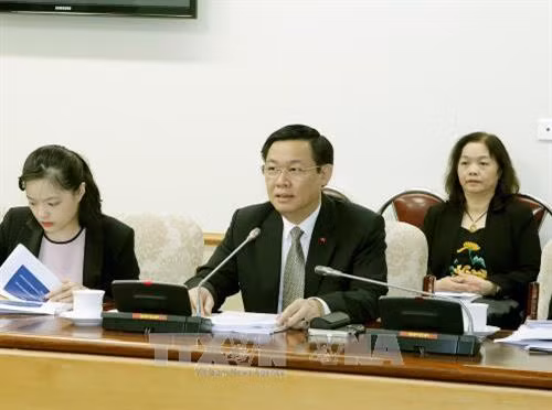Phó Thủ tướng Vương Đình Huệ, Trưởng Ban chỉ đạo Nhà nước về cải cách chính sách tiền lương, bảo hiểm xã hội. Ảnh : Nguyễn Dân-TTXVN