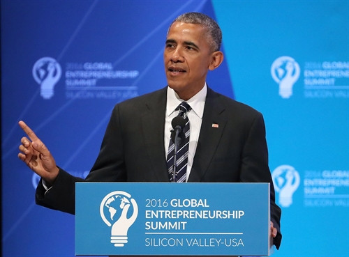 Tổng thống Mỹ Barack Obama phát biểu sau khi có kết quả người dân Anh bỏ phiếu ủng hộ rời Liên minh châu Âu (EU).. AFP/TTXVN