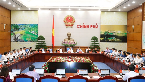 Quang cảnh phiên họp Chính phủ thường kỳ tháng 6/2016. Ảnh: Thống Nhất-TTXVN