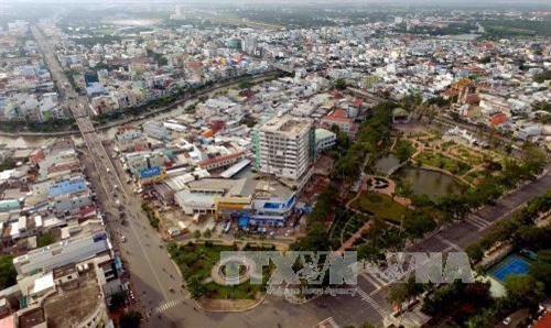 Thành phố Cà Mau hôm nay nhìn từ trên cao. Ảnh: An Hiếu – TTXVN