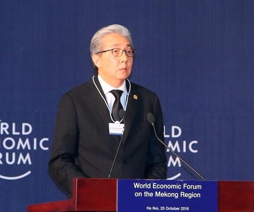 Phó Thủ tướng Thái Lan Somkid Jatusripitak phát biểu. Ảnh: TTXVN