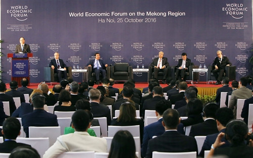 Quang cảnh Diễn đàn Kinh tế thế giới về khu vực Mê Công 2016 Ảnh: TTXVN
