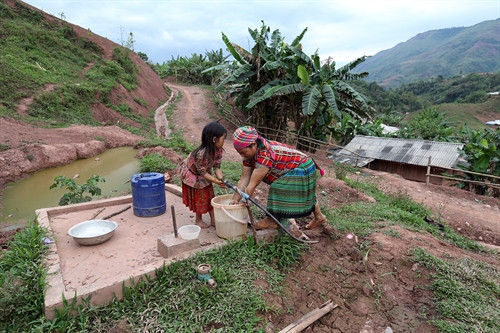 Nước sinh hoạt tại bản Huổi Ban, xã Mường Nhé, huyện Mường Nhé