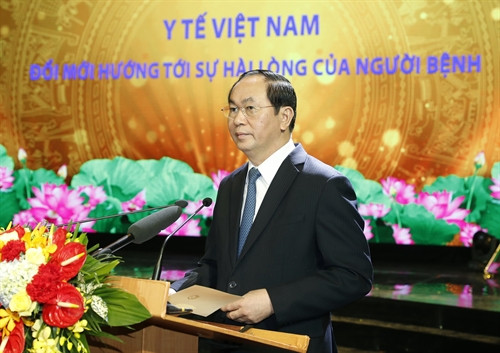 Chủ tịch nước Trần Đại Quang phát biểu tại chương trình. Ảnh: Nhan Sáng- TTXVN