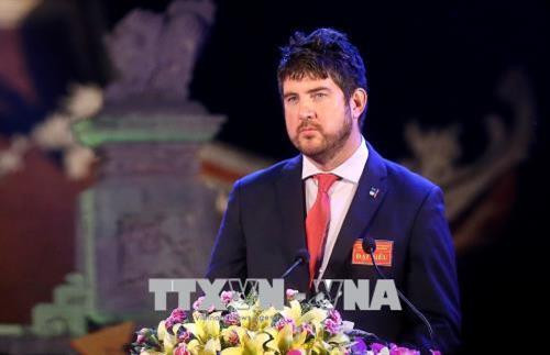 Ông Michael Croft, Trưởng Đại diện Văn phòng UNESCO Việt Nam, phát biểu tại buổi lễ. Ảnh: Trung Kiên – TTXVN Ông Michael Croft, Trưởng Đại diện Văn phòng UNESCO Việt Nam, phát biểu tại buổi lễ. Ảnh: Trung Kiên – TTXVN