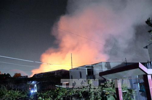 Hiện trường vụ cháy. Ảnh: TTXVN phát