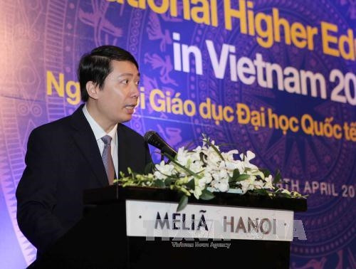 Cục trưởng Cục Đào tạo với nước ngoài, PGS. TS Phạm Quang Hưng phát biểu khai mạc Ngày hội. Ảnh: Quý Trung- TTXVN Cục trưởng Cục Đào tạo với nước ngoài, PGS. TS Phạm Quang Hưng phát biểu khai mạc Ngày hội. Ảnh: Quý Trung- TTXVN