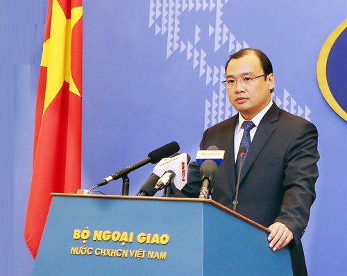 Người Phát ngôn Bộ Ngoại giao Lê Hải Bình. Ảnh: TTXVN Người Phát ngôn Bộ Ngoại giao Lê Hải Bình. Ảnh: TTXVN