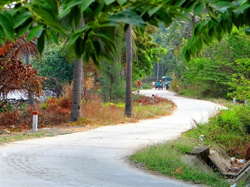 Con đường yên bình trên đảo. Ảnh: XDAT