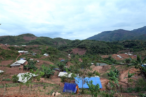 Một góc bản Huổi Ban, xã Mường Nhé, huyện Mường Nhé