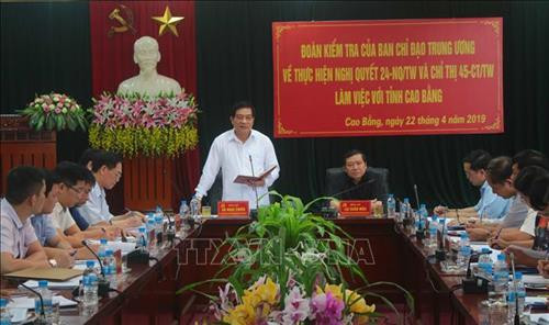 Đoàn công tác làm việc với Tỉnh ủy Cao Bằng. Ảnh: Chu Hiệu - TTXVN Đoàn công tác làm việc với Tỉnh ủy Cao Bằng. Ảnh: Chu Hiệu - TTXVN