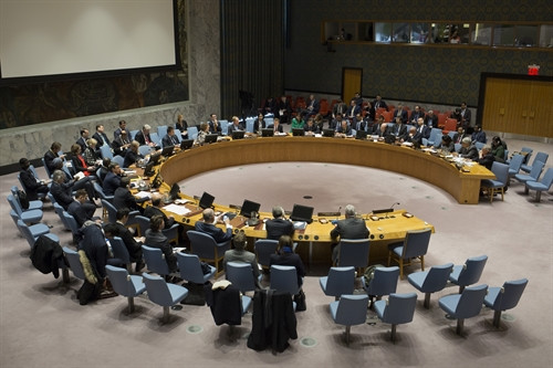 Toàn cảnh phiên họp của HĐBA LHQ ở New York, Mỹ, ngày 13/2. THX/TTXVN