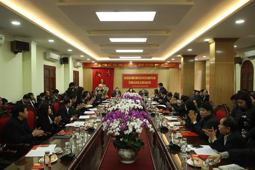 Buổi làm việc của Đoàn kiểm tra tiến độ thực hiện Chương trình số 02-CTr/TU với lãnh đạo huyện Thạch Thất (Hà Nội) ngày 07/02/2020.