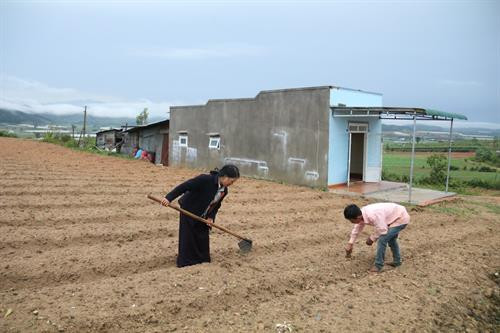 Quan niệm lạc hậu, để có thêm người làm việc trong nhà nên gia đình đồng ý để 2 em Ma Nghiệm và Ya Thủy về ở cùng nhau. Ảnh: Nam Sương - TTXVN