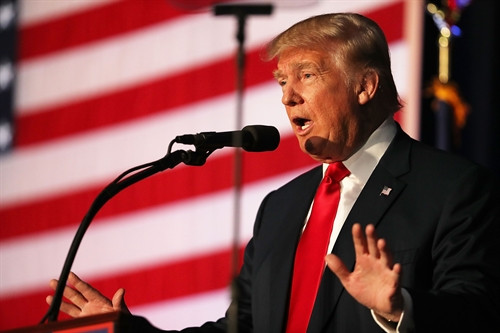 Ông Donald Trump phát biểu tại Bedford, New Hampshire, Mỹ ngày 29/9. Ảnh: AFP/TTXVN