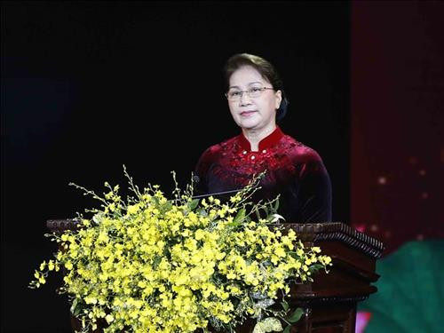 Chủ tịch Quốc hội Nguyễn Thị Kim Ngân phát biểu tại buổi lễ. Ảnh: Doãn Tấn - TTXVN Chủ tịch Quốc hội Nguyễn Thị Kim Ngân phát biểu tại buổi lễ. Ảnh: Doãn Tấn - TTXVN