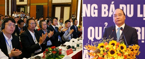 Hội nghị xúc tiến đầu tư và quảng bá du lịch tỉnh Quảng Trị năm 2016. Thủ tướng Nguyễn Xuân Phúc đến dự và phát biểu tại hội nghị. Ảnh: Thống Nhất-TTXVN Hội nghị xúc tiến đầu tư và quảng bá du lịch tỉnh Quảng Trị năm 2016. Thủ tướng Nguyễn Xuân Phúc đến dự và phát biểu tại hội nghị. Ảnh: Thống Nhất-TTXVN