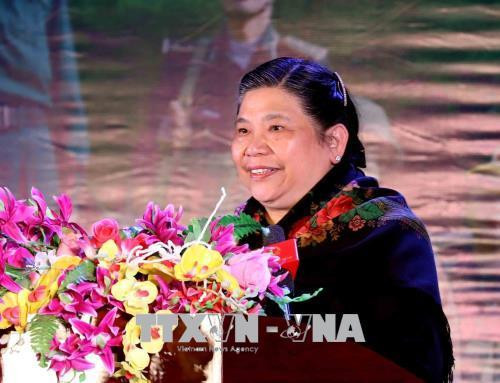 Đồng chí Tòng Thị Phóng, Ủy viên Bộ Chính trị, Phó Chủ tịch Thường trực Quốc hội, dự và phát biểu tại chương trình. Ảnh: Phương Hoa - TTXVN Đồng chí Tòng Thị Phóng, Ủy viên Bộ Chính trị, Phó Chủ tịch Thường trực Quốc hội, dự và phát biểu tại chương trình. Ảnh: Phương Hoa - TTXVN