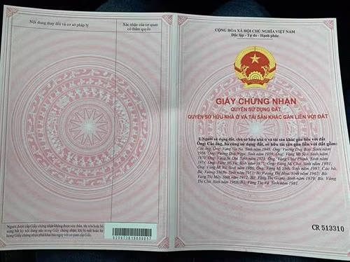 Giấy chứng nhận Quyền sử dụng đất Di tích Kiến trúc - Nghệ thuật Khu Nhà Vương Giấy chứng nhận Quyền sử dụng đất Di tích Kiến trúc - Nghệ thuật Khu Nhà Vương