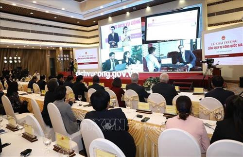 Lễ khai trương Cổng Dịch vụ công Quốc gia. Ảnh: Văn Điệp - TTXVN Lễ khai trương Cổng Dịch vụ công Quốc gia. Ảnh: Văn Điệp - TTXVN