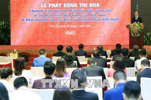 Chủ tịch nước Trần Đại Quang phát biểu tại Lễ phát động thi đua. Ảnh: Nhan Sáng - TTXVN Chủ tịch nước Trần Đại Quang phát biểu tại Lễ phát động thi đua. Ảnh: Nhan Sáng - TTXVN