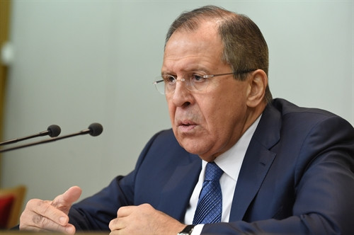 Trong ảnh (tư liệu): Ngoại trưởng Nga Sergei Lavrov phát biểu tại một cuộc họp báo ở thủ đô Moskva ngày 26/1. THX/TTXVN