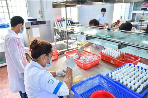 Giảng viên, sinh viên Khoa Dược, Trường đại học Lạc Hồng tiến hành pha chế nước rửa tay sát khuẩn phòng dịch nCoV. Ảnh: Lê Xuân-TTXVN Giảng viên, sinh viên Khoa Dược, Trường đại học Lạc Hồng tiến hành pha chế nước rửa tay sát khuẩn phòng dịch nCoV. Ảnh: Lê Xuân-TTXVN