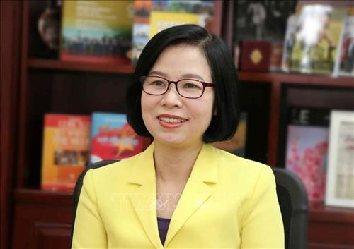 Phó Tổng Giám đốc Thông tấn xã Việt Nam Vũ Việt Trang trả lời phỏng vấn về Hội nghị Ban chấp hành OANA lần thứ 44. Ảnh: Văn Điệp – TTXVN