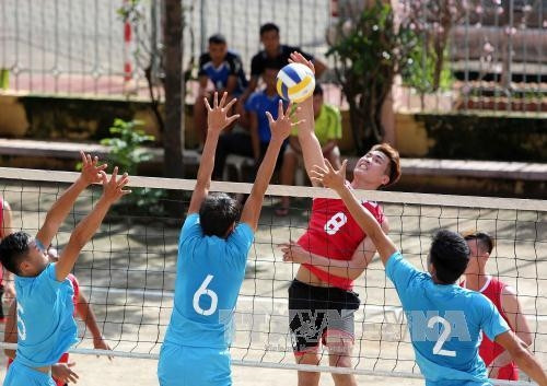 Các VĐV tranh tài ở nội dung bóng chuyền. Ảnh: Dương Giang - TTXVN Các VĐV tranh tài ở nội dung bóng chuyền. Ảnh: Dương Giang - TTXVN