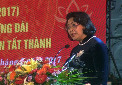 Phó Chủ tịch nước Đặng Thị Ngọc Thịnh phát biểu tại buổi lễ. Ảnh: Quốc Dũng – TTXVN Phó Chủ tịch nước Đặng Thị Ngọc Thịnh phát biểu tại buổi lễ. Ảnh: Quốc Dũng – TTXVN