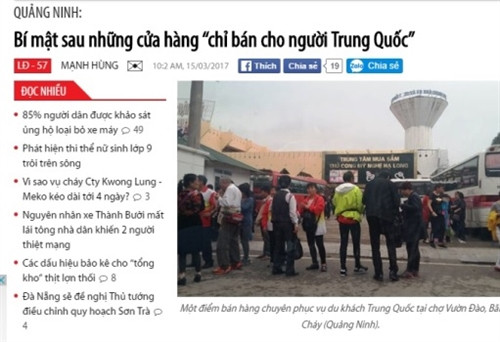 Bài phản ánh trên báo Lao động.