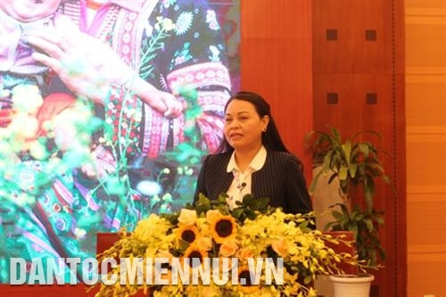 Đồng chí Nguyễn Thị Thu Hà, Chủ tịch Hội LHPN Việt Nam phát biểu tại Hội thảo. Ảnh: Hội Liên hiệp PNVN
