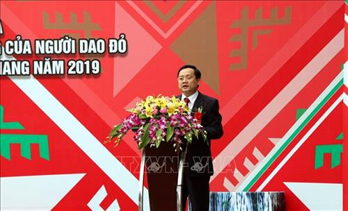 Ông Nguyễn Thế Giang, Phó Chủ tịch UBND tỉnh Tuyên Quang phát biểu tại buổi lễ. Ảnh: Quang Đán – TTXVN Ông Nguyễn Thế Giang, Phó Chủ tịch UBND tỉnh Tuyên Quang phát biểu tại buổi lễ. Ảnh: Quang Đán – TTXVN