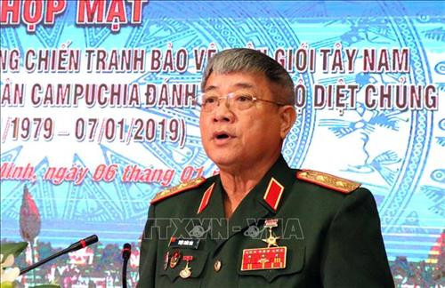 Trung tướng Triệu Xuân Hòa, Anh hùng Lực lượng vũ trang nhân dân, nguyên Tư lệnh Quân khu 7 phát biểu tại buổi Họp mặt. Ảnh: Xuân Khu-TTXVN Trung tướng Triệu Xuân Hòa, Anh hùng Lực lượng vũ trang nhân dân, nguyên Tư lệnh Quân khu 7 phát biểu tại buổi Họp mặt. Ảnh: Xuân Khu-TTXVN