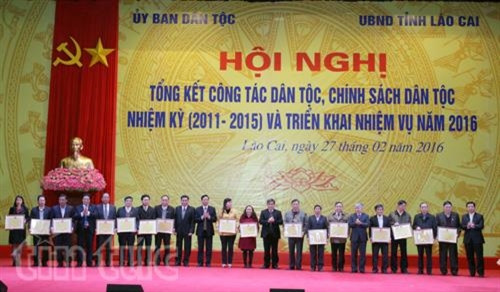 21 đơn vị được tặng Bằng khen của Bộ trưởng Chủ nhiệm Ủy ban Dân tộc.