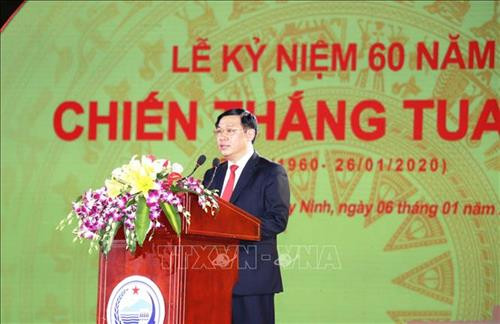 Phó Thủ tướng Chính phủ Vương Đình Huệ tại buổi lễ. Ảnh: Lê Đức Hoảnh-TTXVN