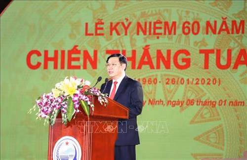 Phó Thủ tướng Chính phủ Vương Đình Huệ tại buổi lễ. Ảnh: Lê Đức Hoảnh-TTXVN
