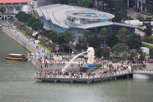 Công viên Merlion ở Singapore. Ảnh: Aranas/Wikipedia/CC BY-SA 3.0
