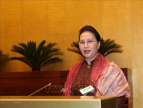 Chủ tịch Quốc hội Nguyễn Thị Kim Ngân phát biểu tại hội nghị. Ảnh: Trọng Đức - TTXVN Chủ tịch Quốc hội Nguyễn Thị Kim Ngân phát biểu tại hội nghị. Ảnh: Trọng Đức - TTXVN