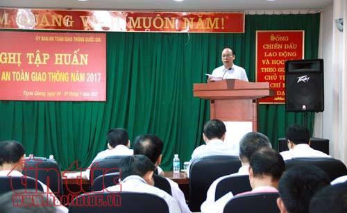 Ông Nguyễn Trọng Thái, Chánh văn phòng Ủy ban An toàn giao thông Quốc gia phát biểu tại hội nghị. Ông Nguyễn Trọng Thái, Chánh văn phòng Ủy ban An toàn giao thông Quốc gia phát biểu tại hội nghị.