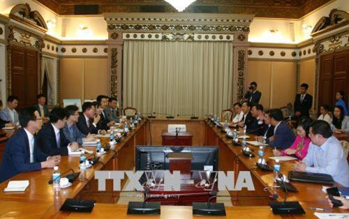 Quang cảnh buổi làm việc. Ảnh: Tiến Lực - TTXVN Quang cảnh buổi làm việc. Ảnh: Tiến Lực - TTXVN