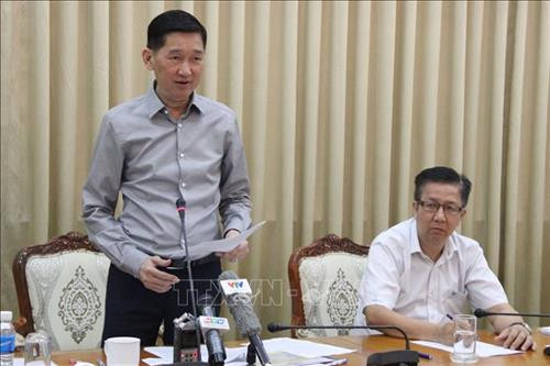 Ông Trần Vĩnh Tuyến, Phó Chủ tịch Ủy ban nhân dân Thành phố Hồ Chí Minh phát biểu tại buổi làm việc. Ảnh: Xuân Dự - TTXVN Ông Trần Vĩnh Tuyến, Phó Chủ tịch Ủy ban nhân dân Thành phố Hồ Chí Minh phát biểu tại buổi làm việc. Ảnh: Xuân Dự - TTXVN