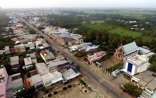 Một góc Thị trấn Trà Cú, Huyện Trà Cú, tỉnh Trà Vinh ngày nay