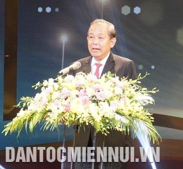 Phó Thủ tướng Thường trực Chính phủ Trương Hòa Bình phát biểu chỉ đạo buổi lễ. Ảnh: Hoàng Hải