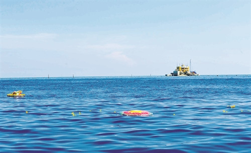 Vòng hoa được thả trôi ra biển để tưởng niệm các liệt sĩ đã hy sinh trên quần đảo Trường Sa Vòng hoa được thả trôi ra biển để tưởng niệm các liệt sĩ đã hy sinh trên quần đảo Trường Sa