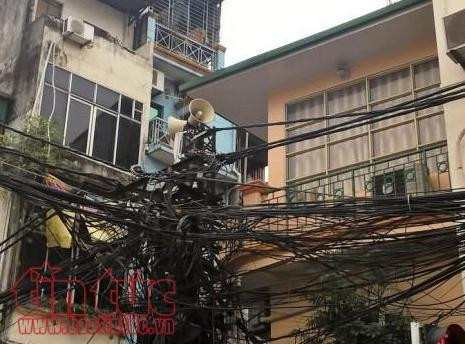 Hệ thống loa phường tại phố Đội Cấn