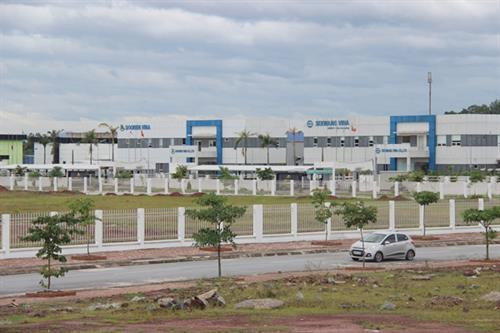 Mộc góc Khu công nghiệp Điềm Thụy, Thái Nguyên. Ảnh: Hoàng Nguyên - TTXVN Mộc góc Khu công nghiệp Điềm Thụy, Thái Nguyên. Ảnh: Hoàng Nguyên - TTXVN