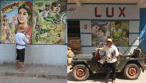 Hiện trường một bối cảnh được phục dựng phục vụ cảnh quay bộ phim tại Campuchia. Ảnh: kampucheathmey.