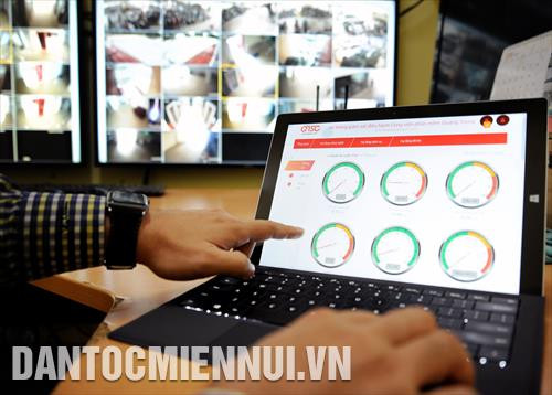 Phần mềm hệ thống giám sát, điều hành các hoạt động của Công viên phần mềm Quang Trung (QTSC). Ảnh: An Hiếu