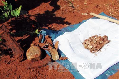 Hài cốt và di vật của các liệt sỹ Quân tình nguyện Việt Nam hy sinh tại Campuchia. Ảnh: TTXVN Hài cốt và di vật của các liệt sỹ Quân tình nguyện Việt Nam hy sinh tại Campuchia. Ảnh: TTXVN